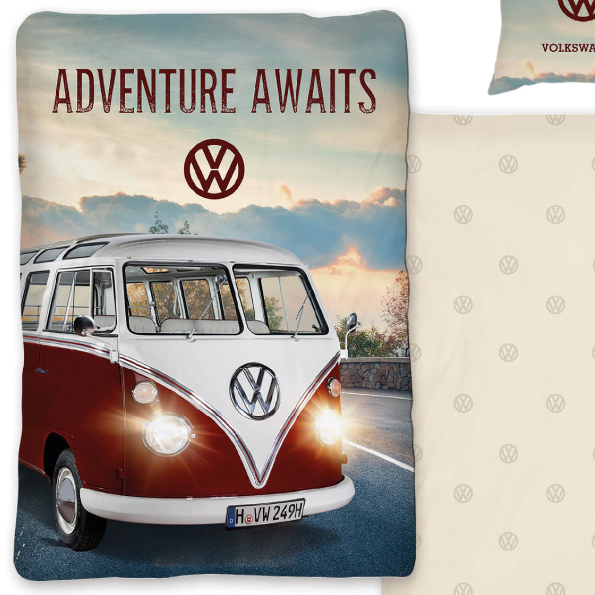 bettwäsche bettgarnitur auto vw t1 straße