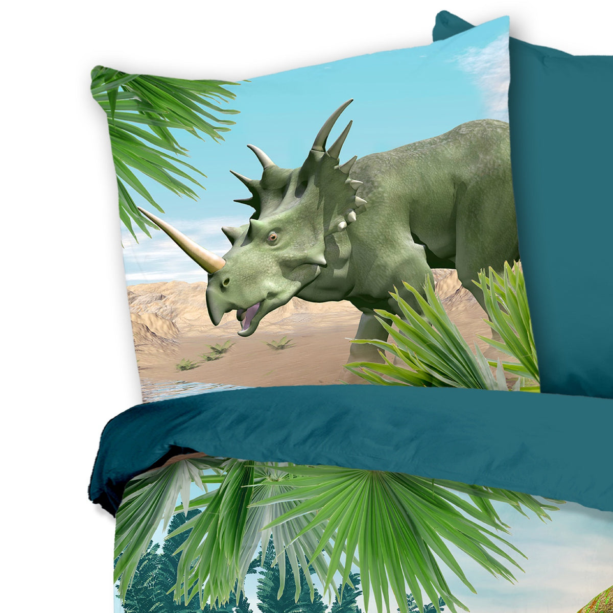 good morning Bettwäsche Dinosaurier Styracosaurus Stegosaurus Sauropoden T-Rex Reptilien
