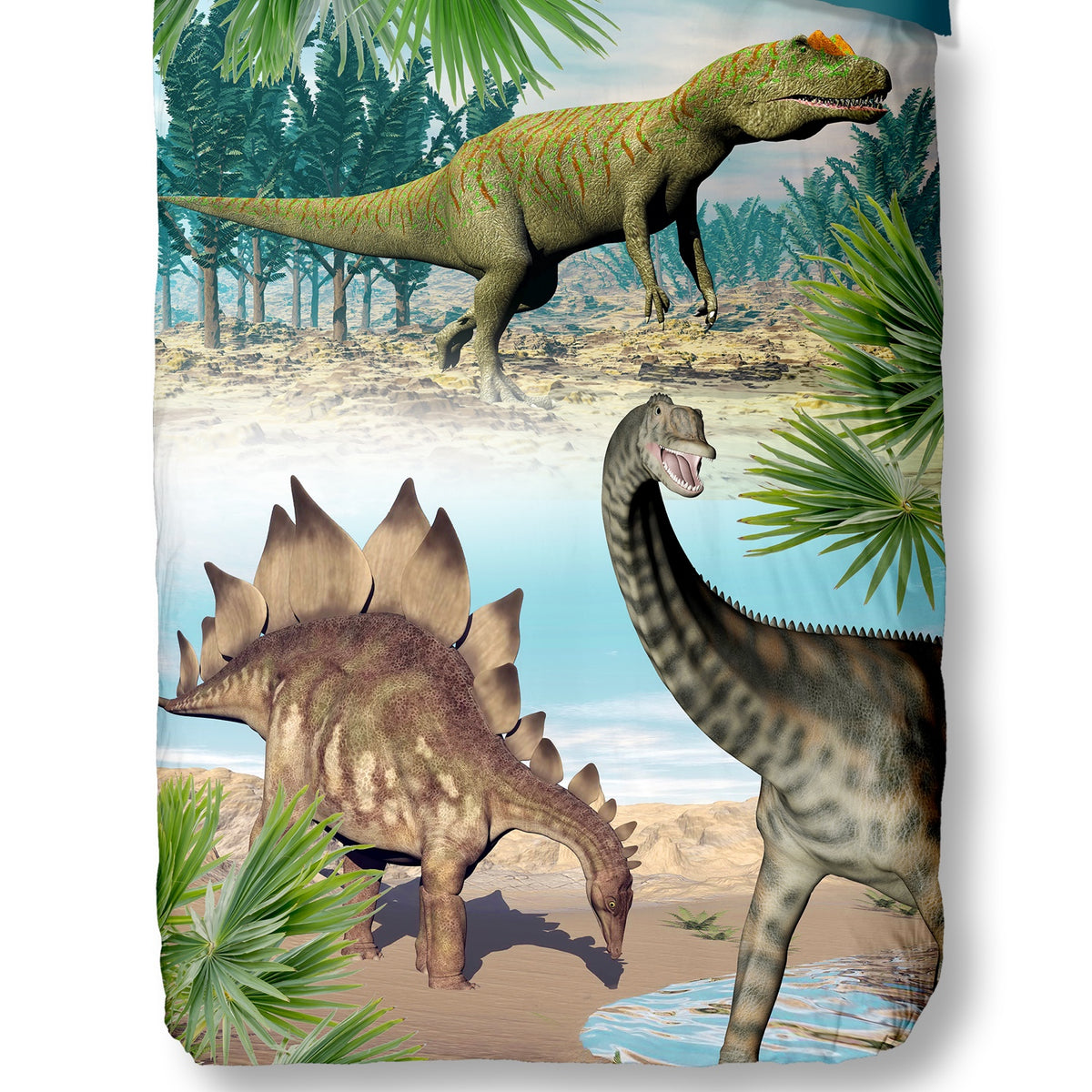good morning Bettwäsche Dinosaurier Styracosaurus Stegosaurus Sauropoden T-Rex Reptilien