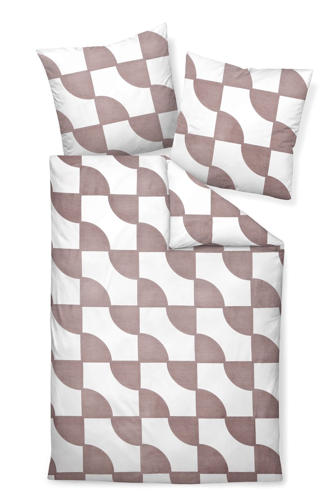 bettwaesche janine taupe kreise mako satin