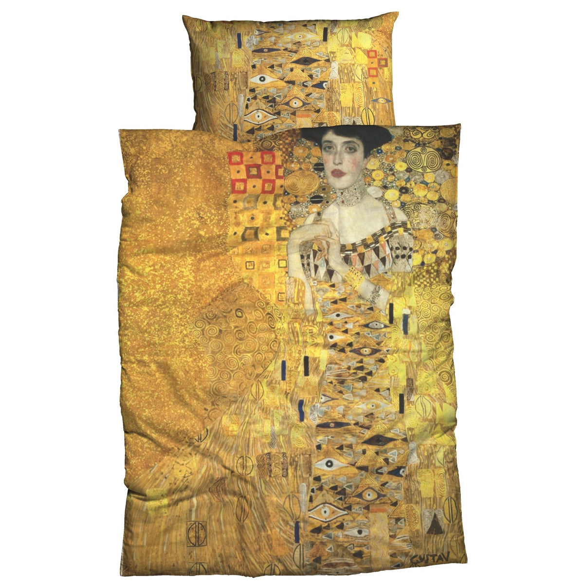 Gustav Klimt Bettwäsche Adele Bloch Gold Satin