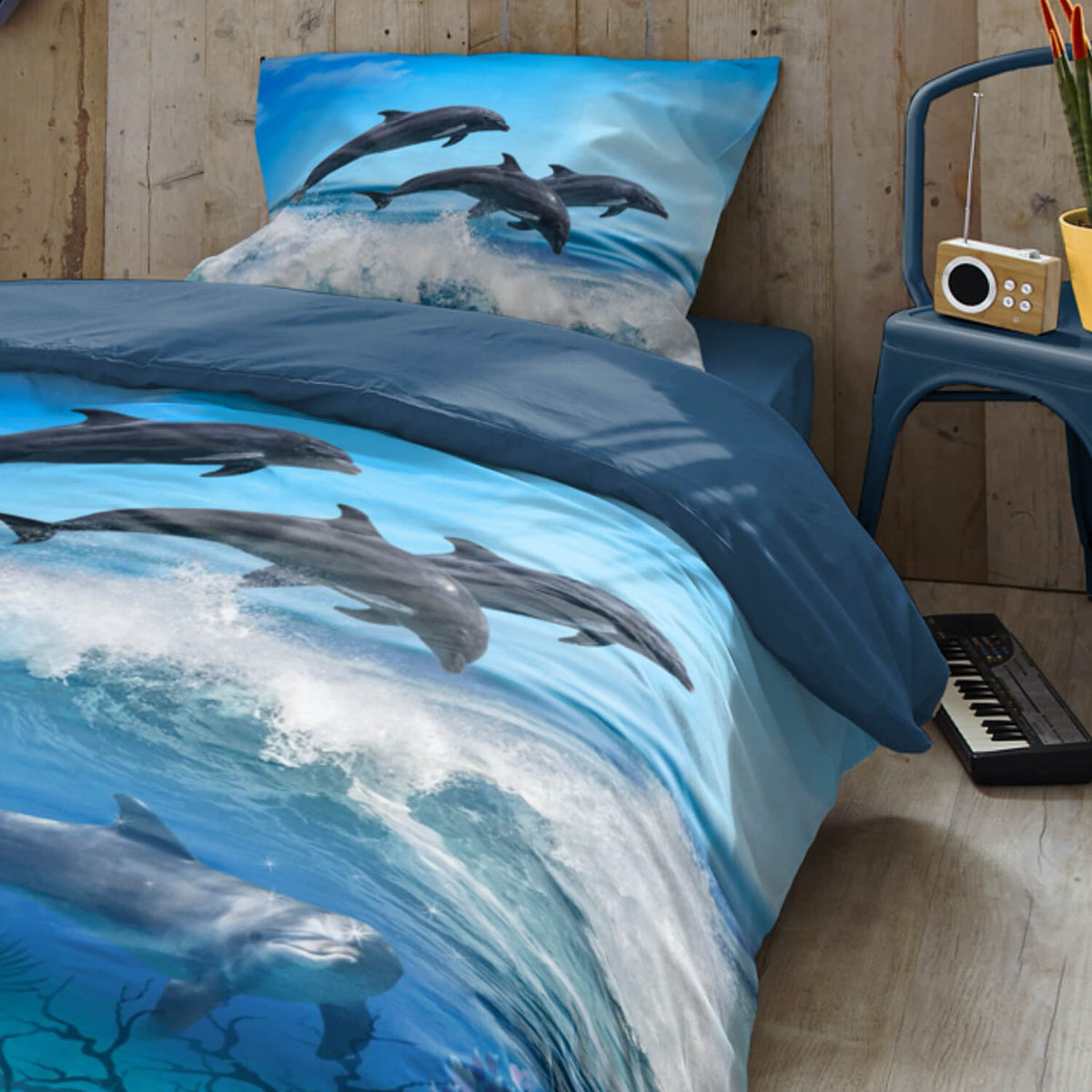 deckenbezug kssenbezug trendy bedding delfine ozean renforcé