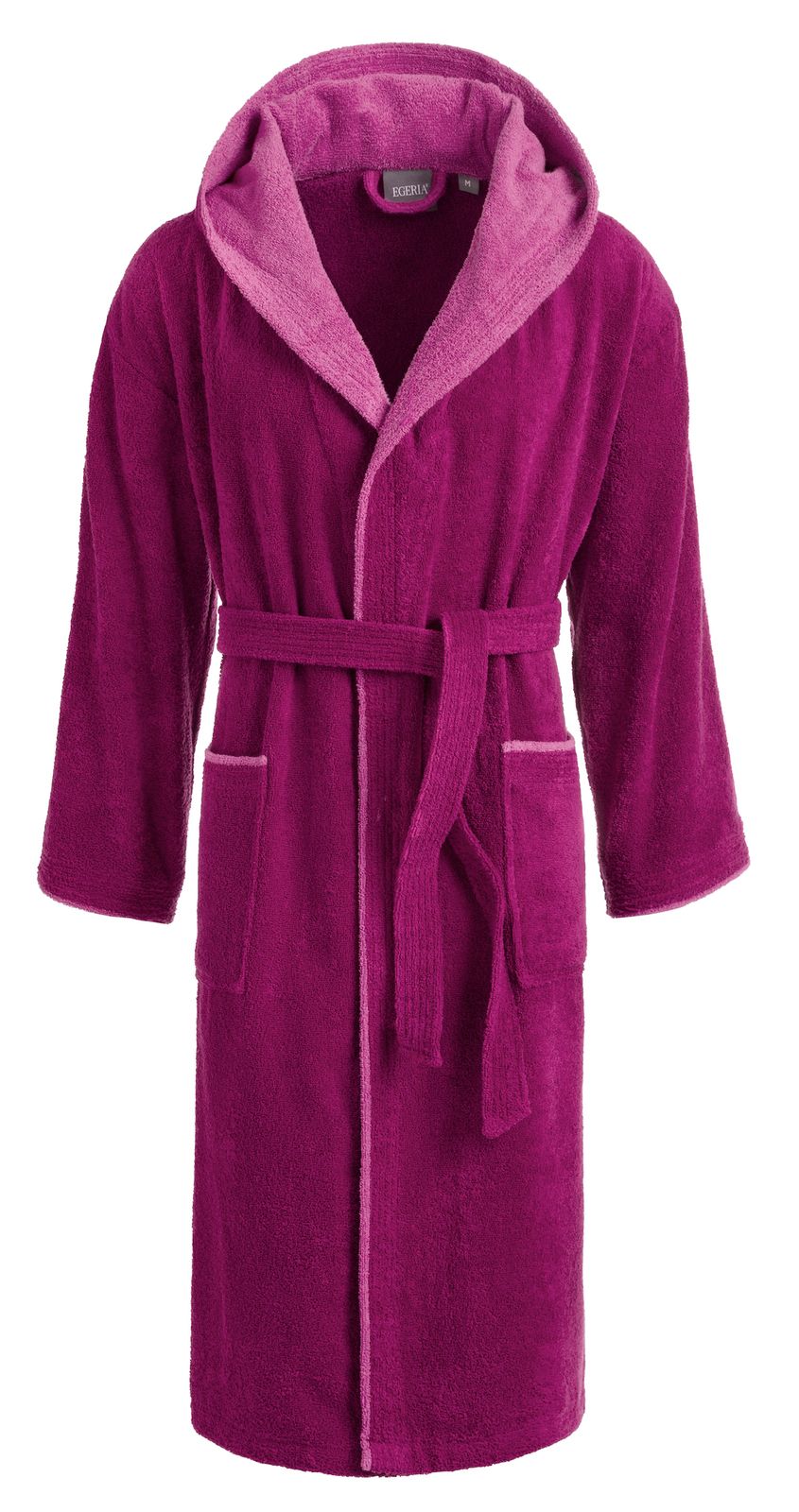 EGERIA Unisex Bademantel Cairo vivid pink zyklame mit Kapuze