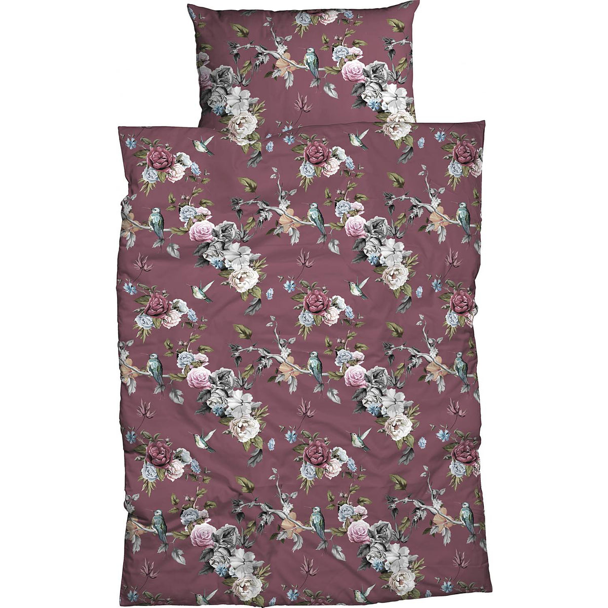 bettwaesche belana rot blumen blueten