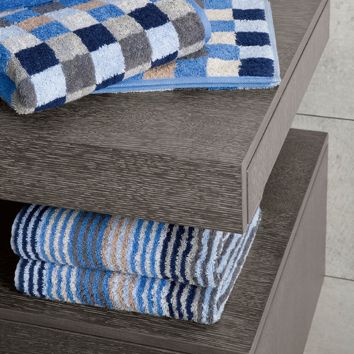Cawö Handtücher Unique Stripes 944 11 Saphir Duschtuch Gestreift Frottier