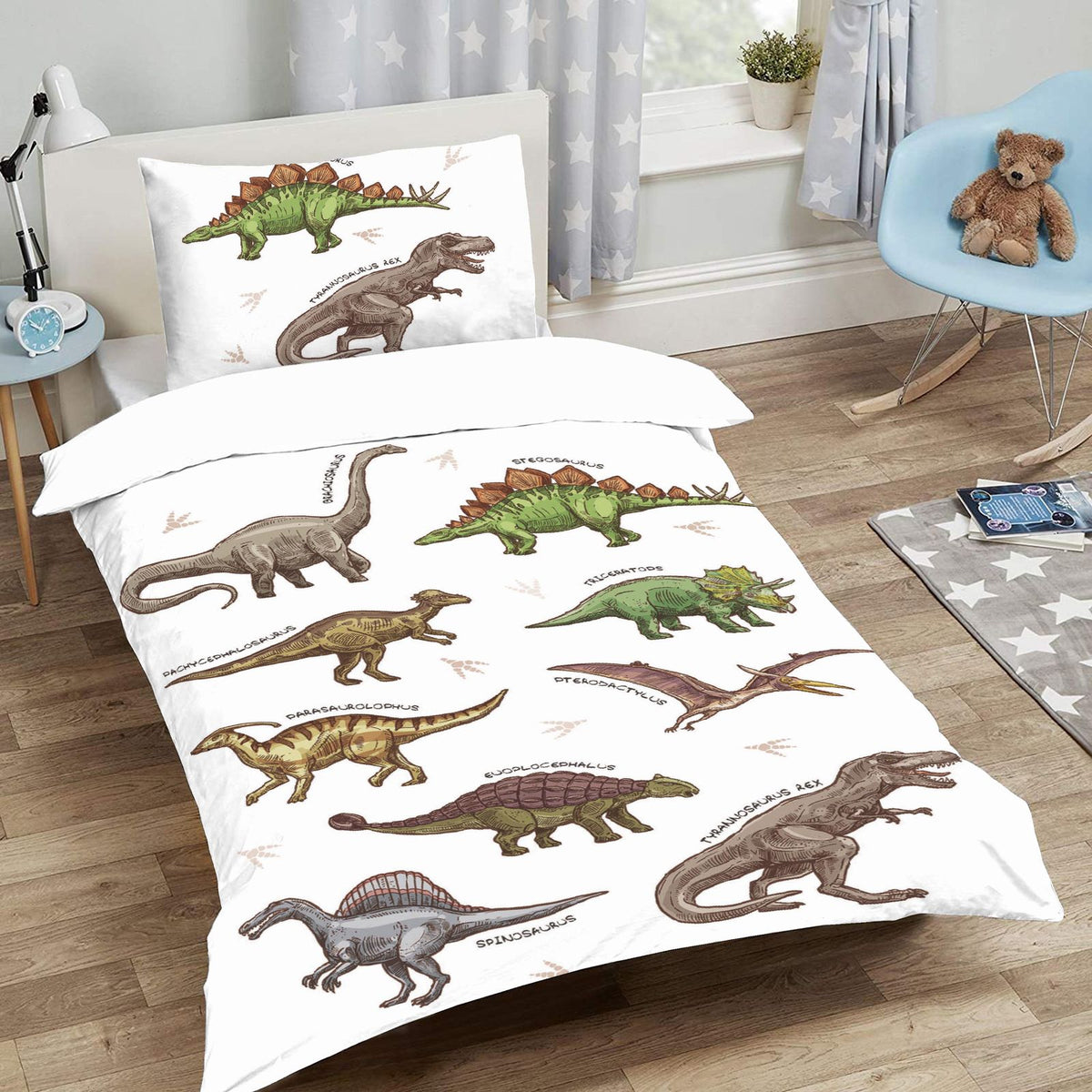 dino bettwaesche t rex sleep and dream tiermotiv