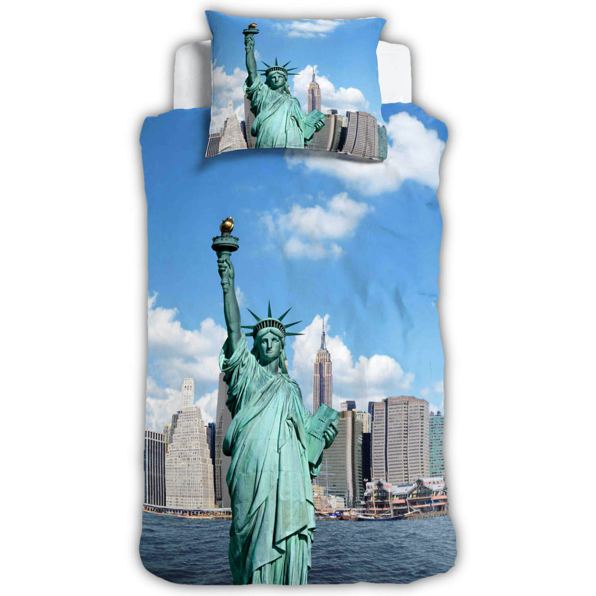 espico bettgarnitur sleep and dream new york freheitsstatue empire state building