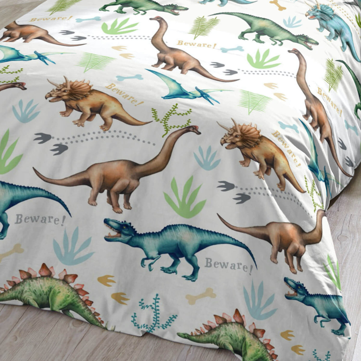 trendy bedding bettwaesche dino saurier comic