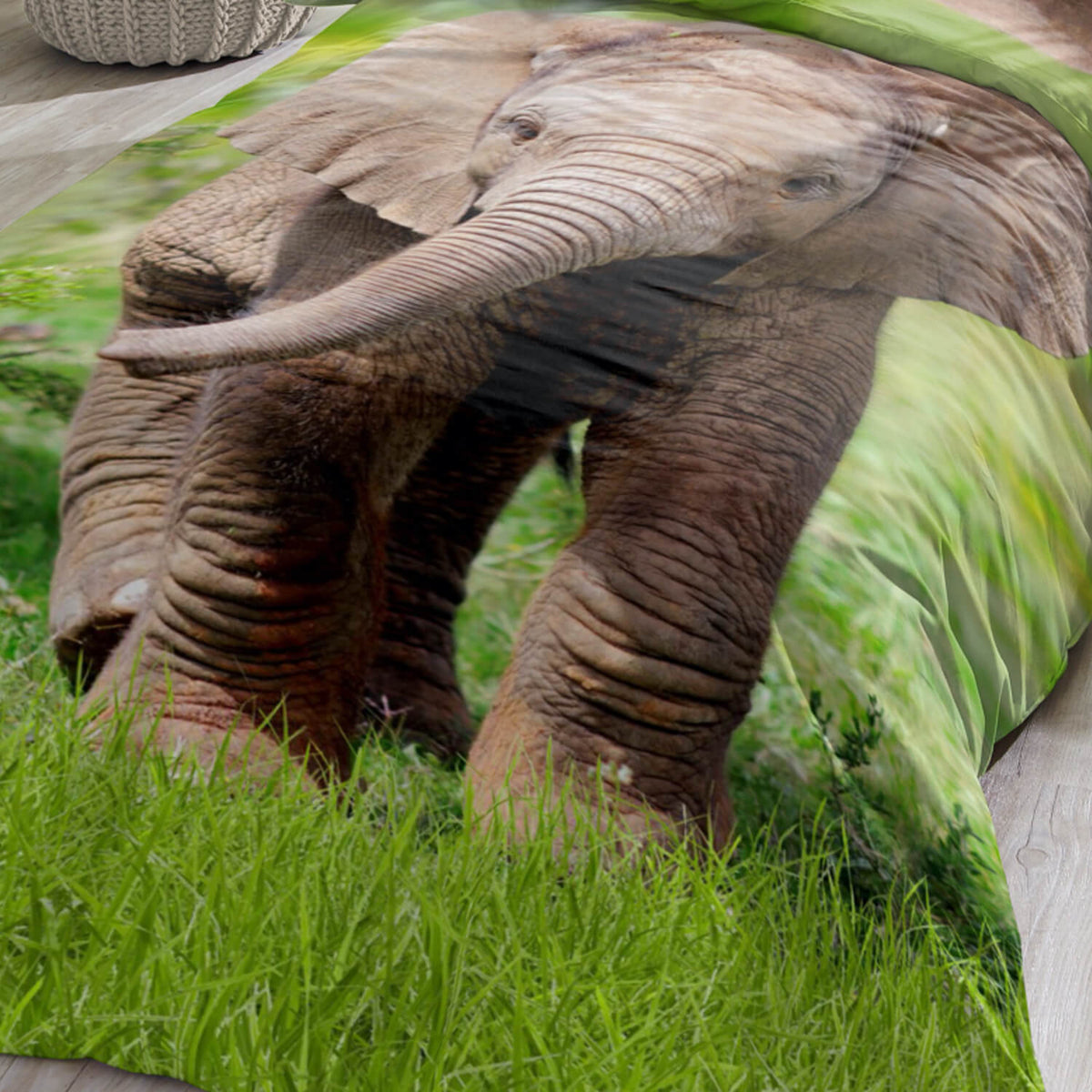 ESPiCO Bettwäsche Elephant Rüssel Wüstenelefant Gras