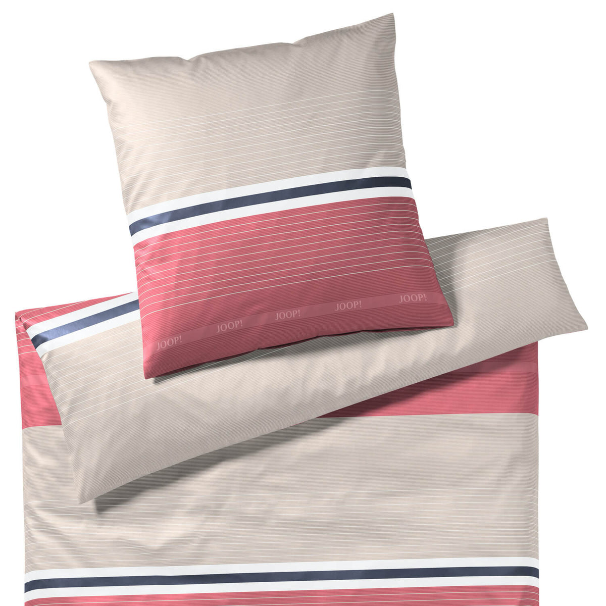 joop bettwaesche fit streifen gestreift coral