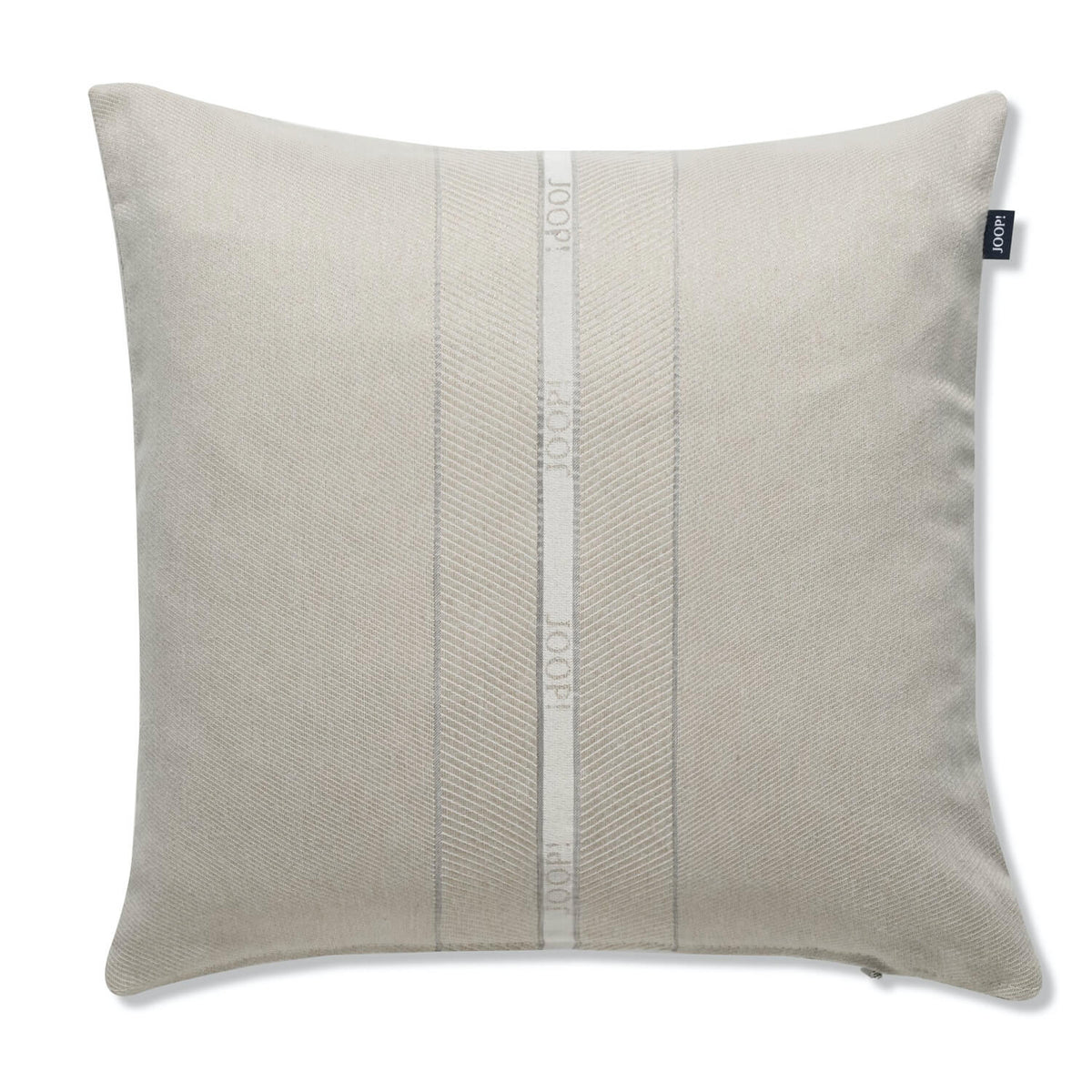 kissen huelle linien schimmer hell ivory blume polyester baumwolle