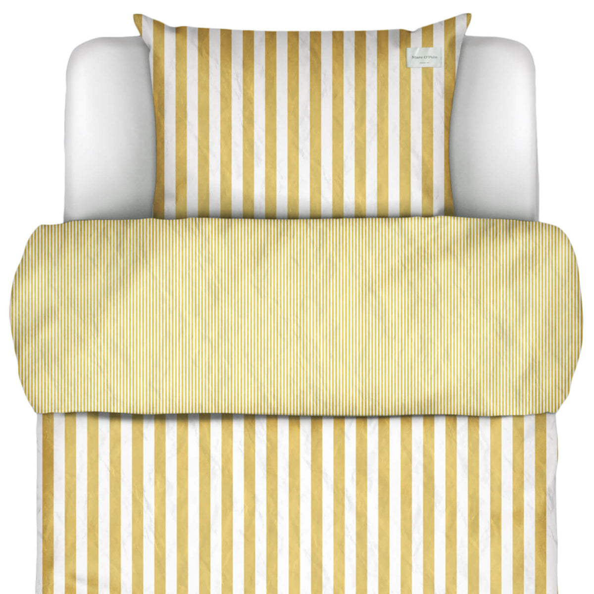 bettwaesche mikkeli streifen gestreift perkal sunrise yellow marc o polo