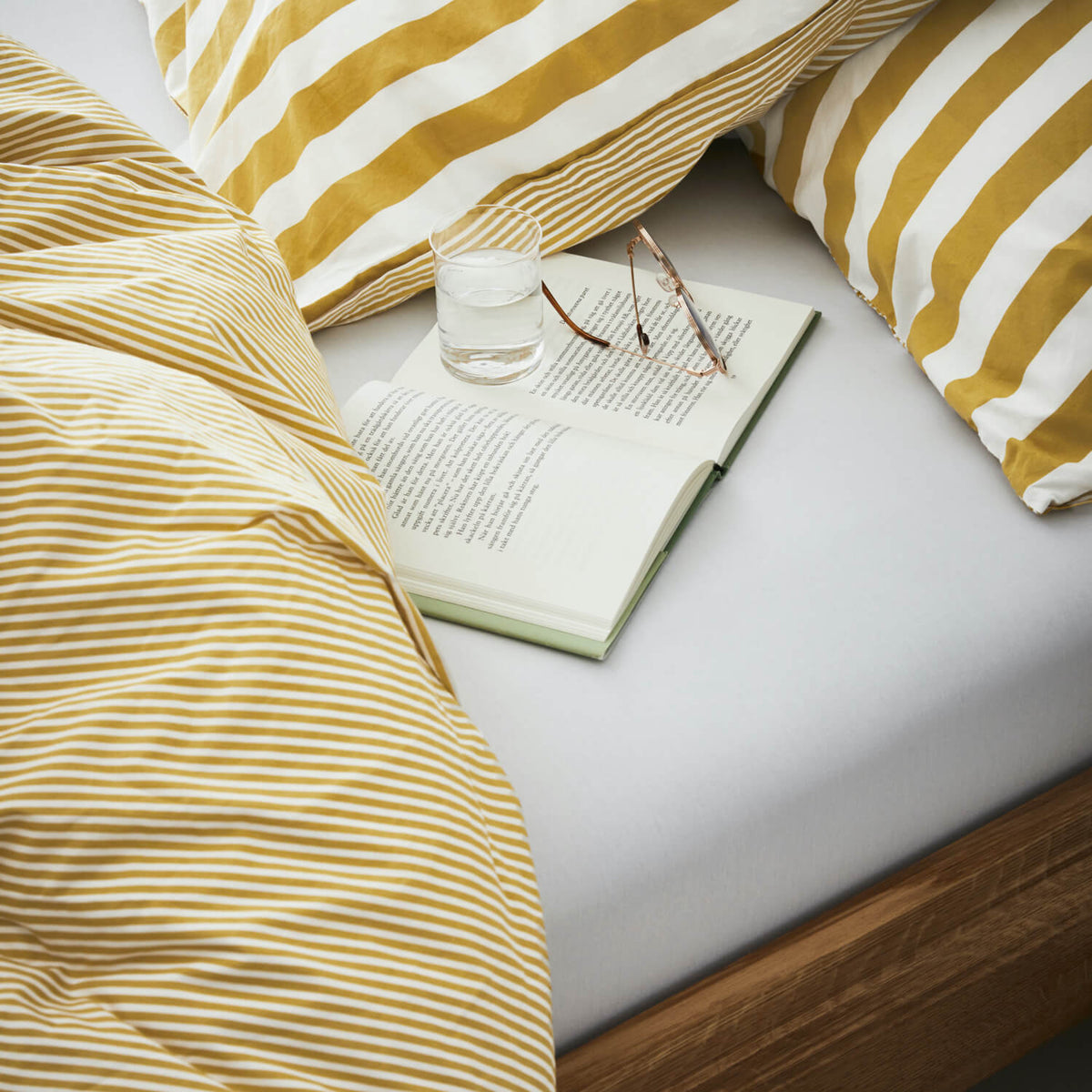 bettwaesche mikkeli streifen gestreift perkal sunrise yellow marc o polo