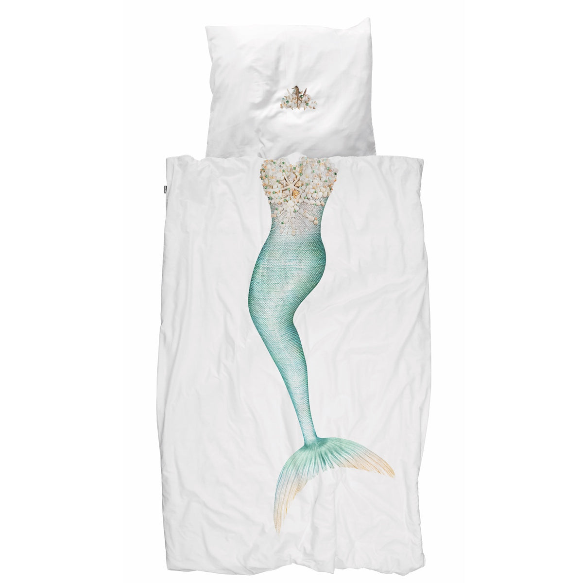 snurk bettwaesche mermaid white perkal meerjungfrau