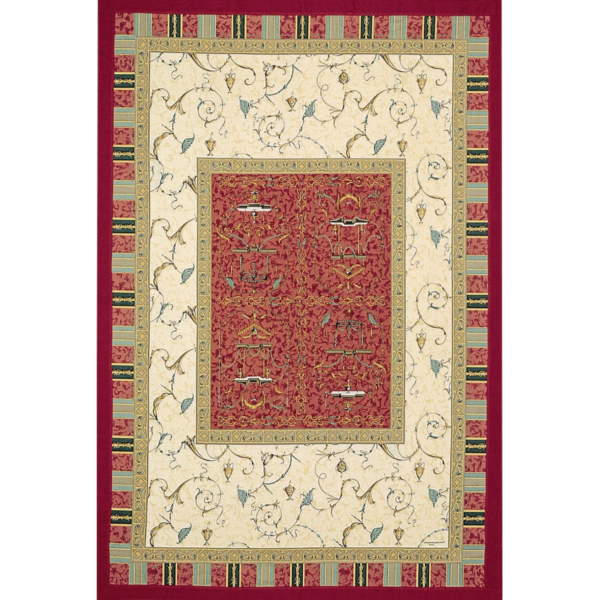 Bassetti Plaid Oplontis V8 Rot Mediterran Wohndecke