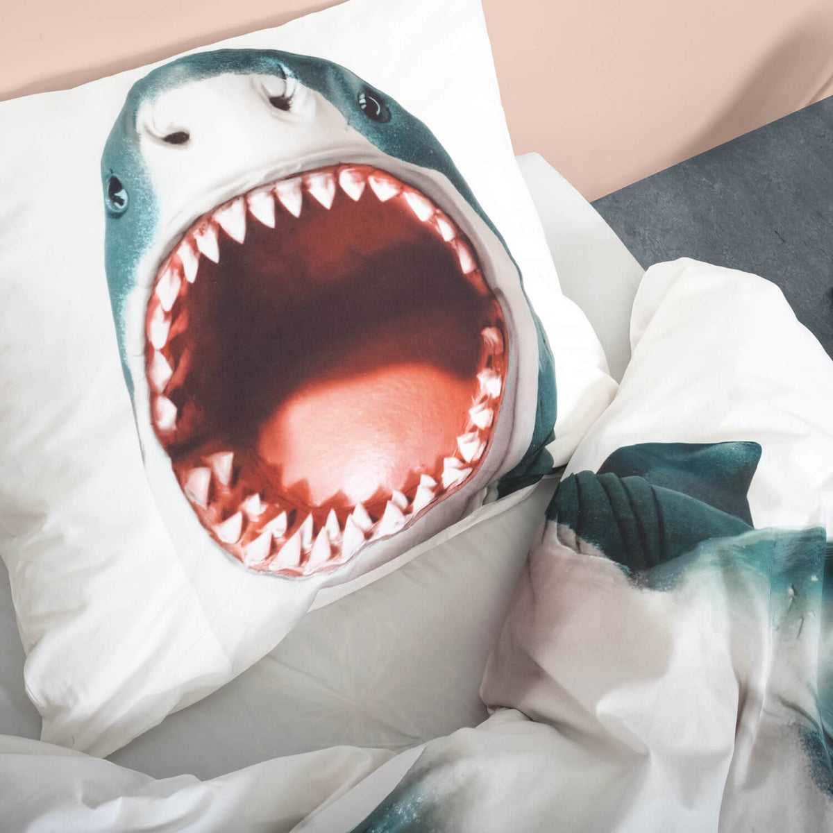 snurk bettwaesche hai shark meerestier fisch raubtier