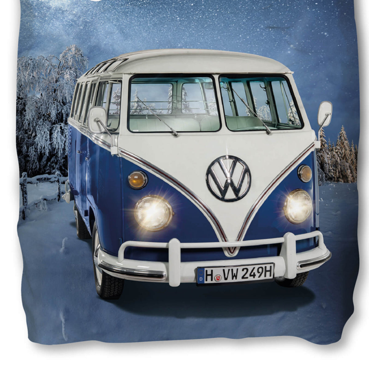 bettwäsche bettgarnitur auto vw t1 winter schnee