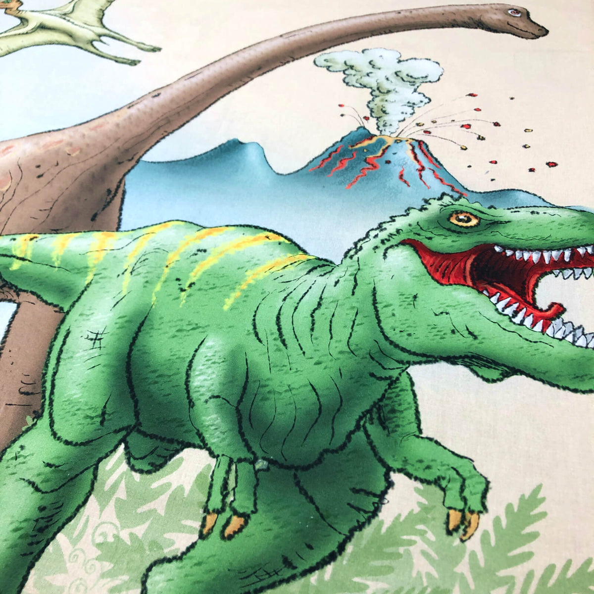 bettwaesche bettgarnitur dino saurier vulkan espico