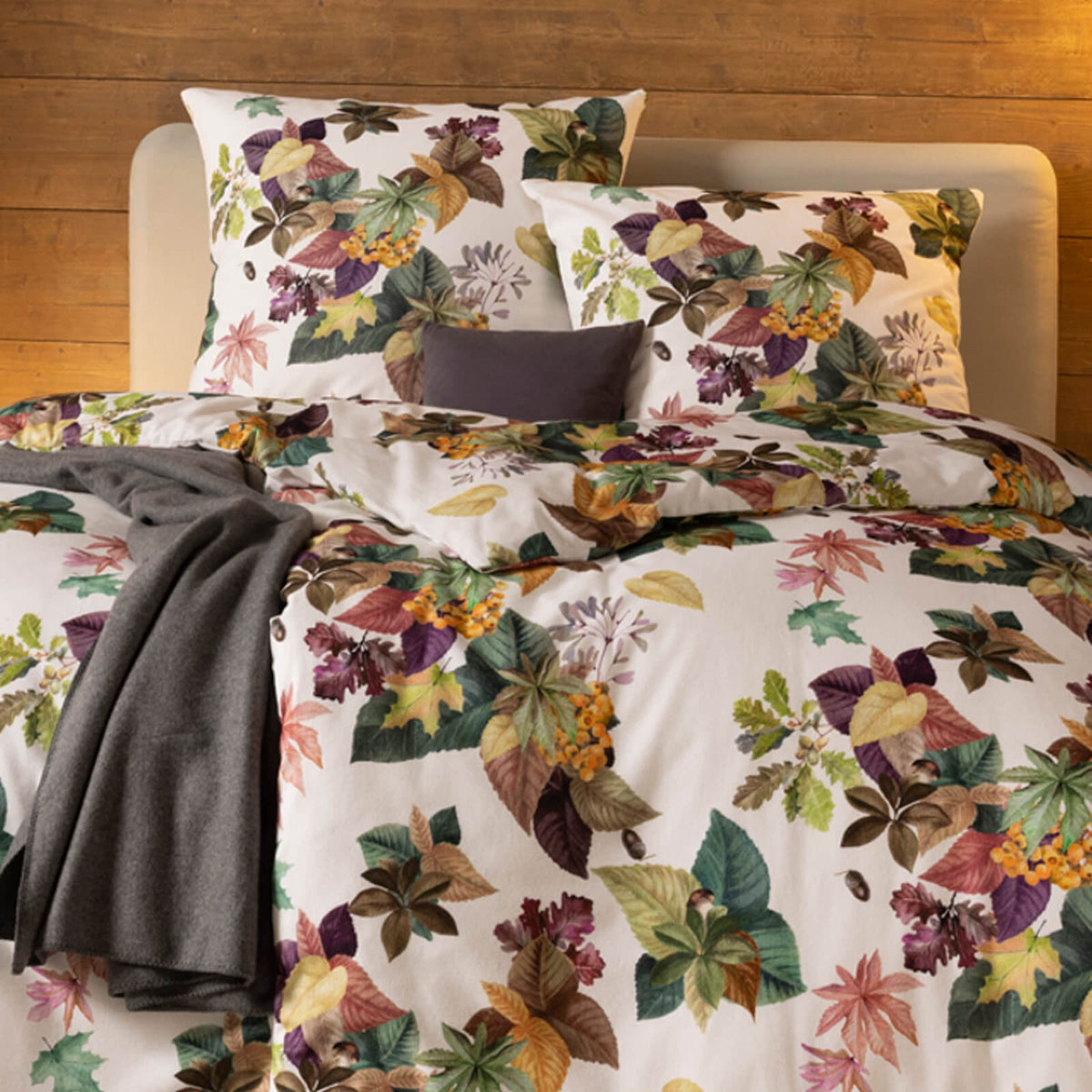 bettwaesche bettgarnitur natur herbst bunt
