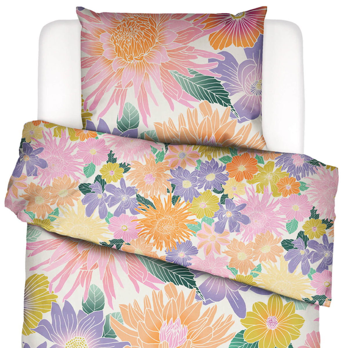 bettwaesche gebluemt floral bunt