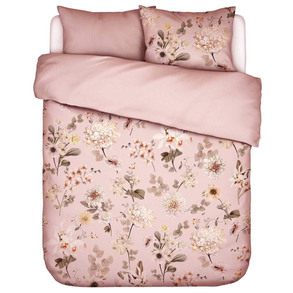 bettwaesche noe wendedesign gebluemt pink