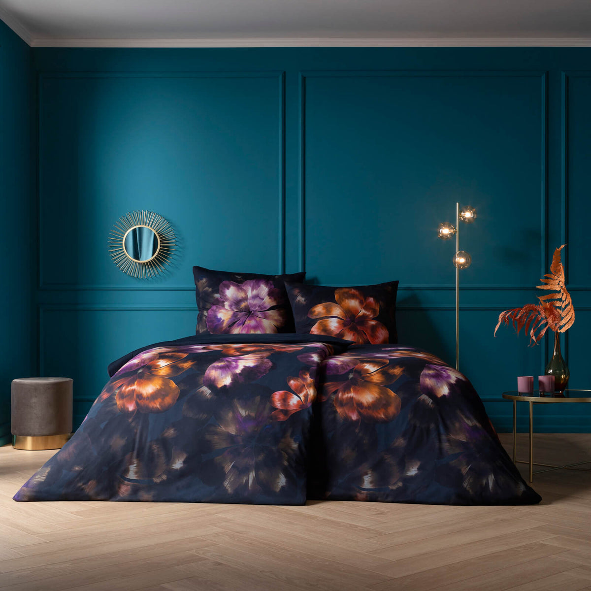 bettwaesche bettgarnitur blumen motiv