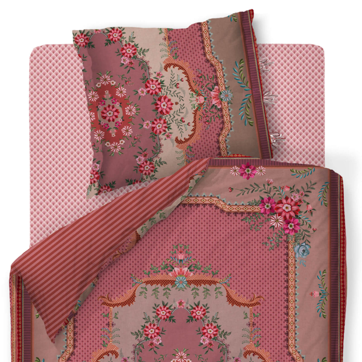 bettgarnitur bettwaesche floral gestreift pip chique