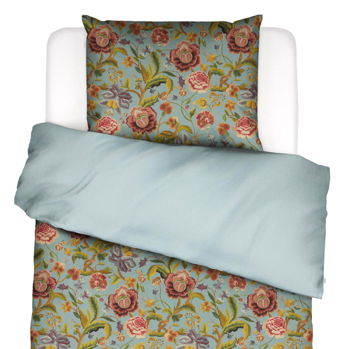 bettwaesche roselina wendedesign gebluemt blau