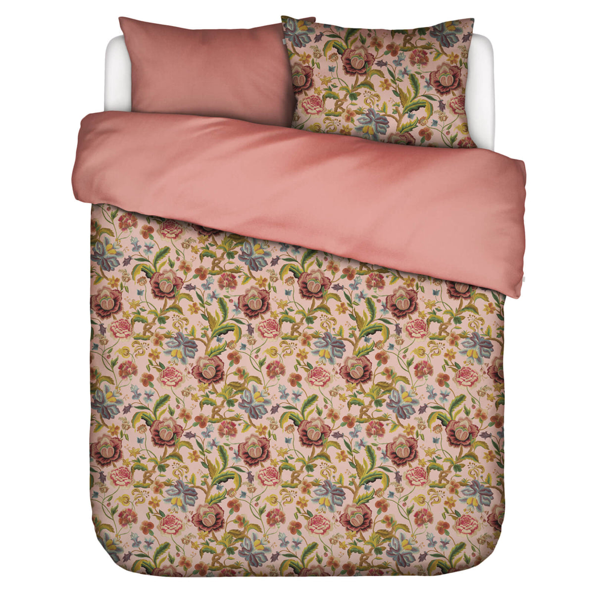 bettwaesche roselina wendedesign gebluemt rosa