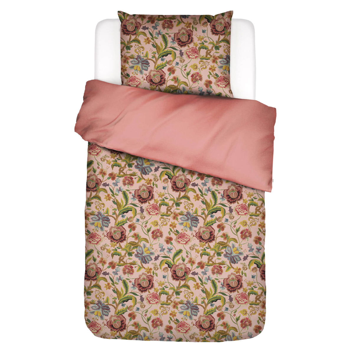 bettwaesche roselina wendedesign gebluemt rosa