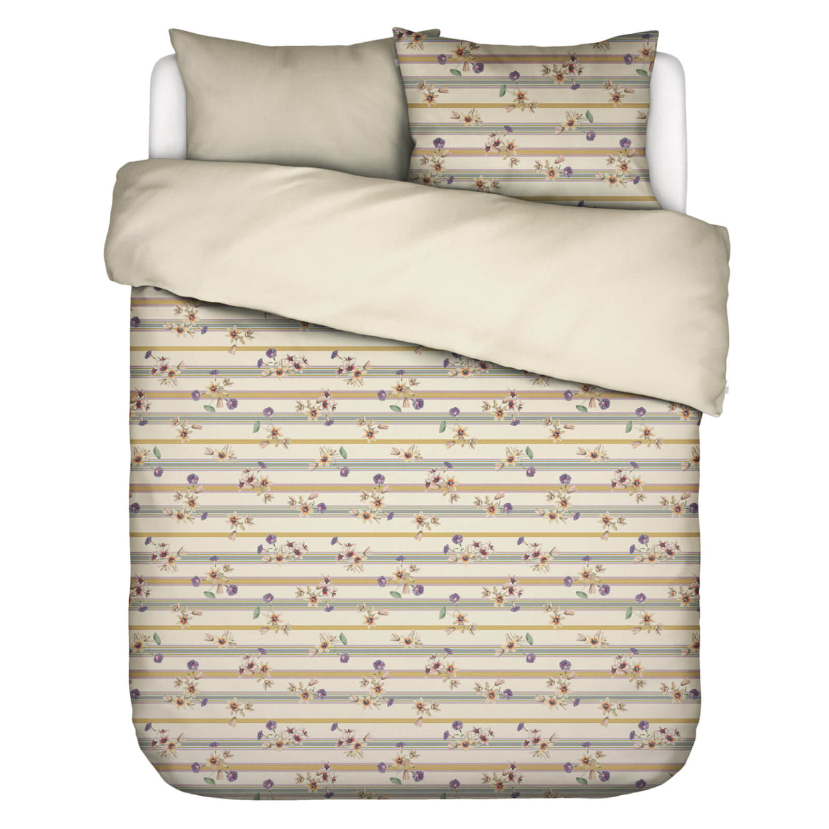 bettwaesche amare wendedesign blumen gestreift