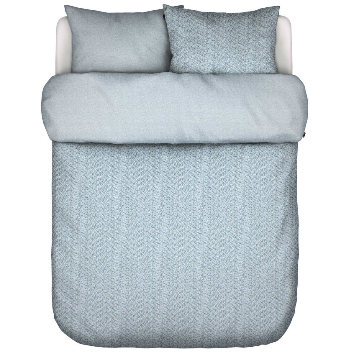 bettwaesche muster blau gelb wendeoptik baumwolle satin