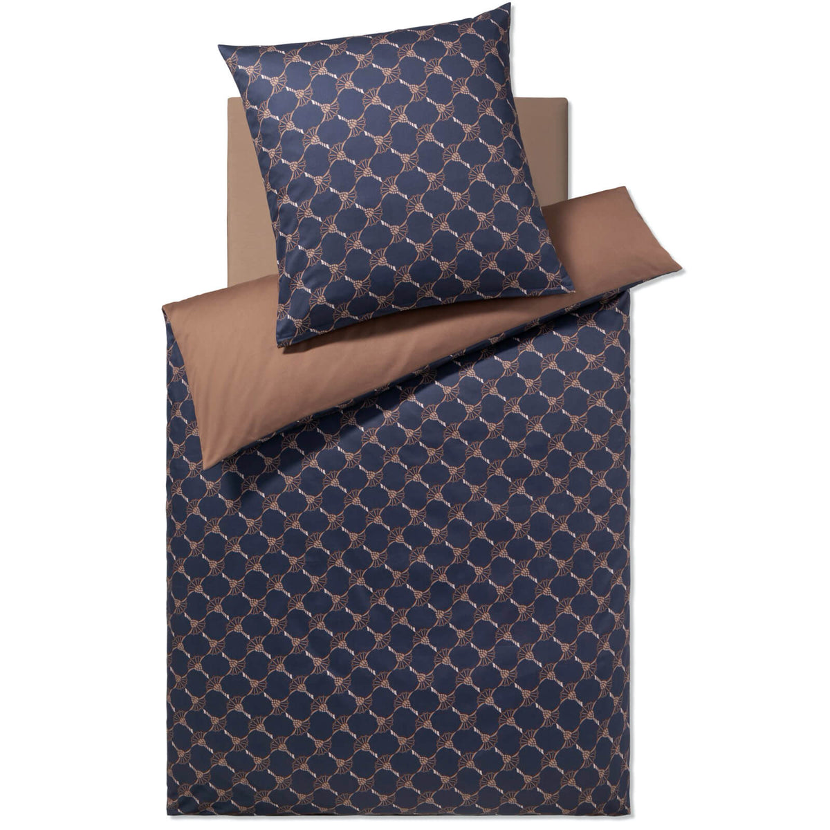 bettwaesche joop blau braun cornflower