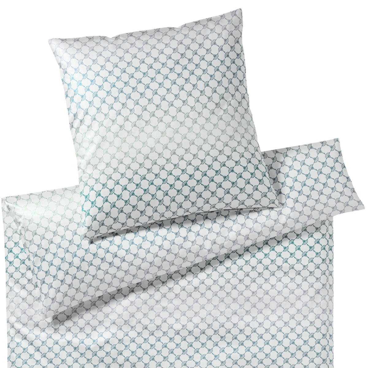 bettwaesche cornflower musterung blau mako satin