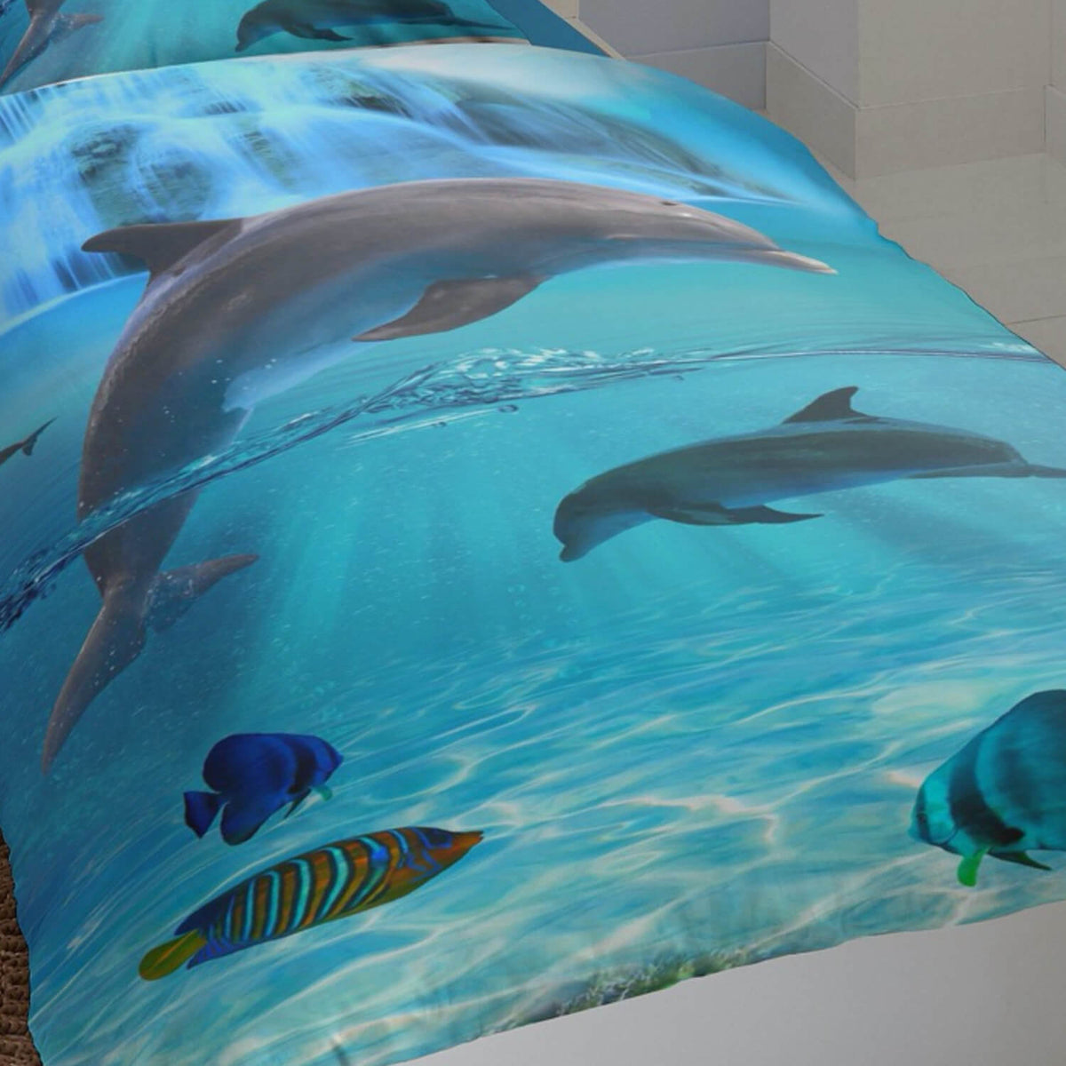 bettwaesche fisch delfin meer