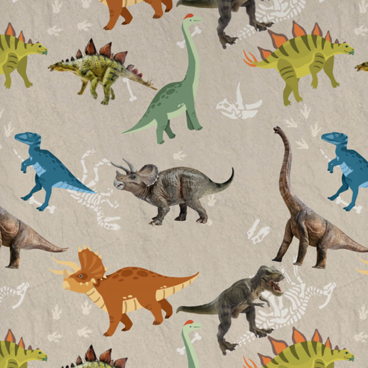 bettwaesche dino saurier ross skelett espico