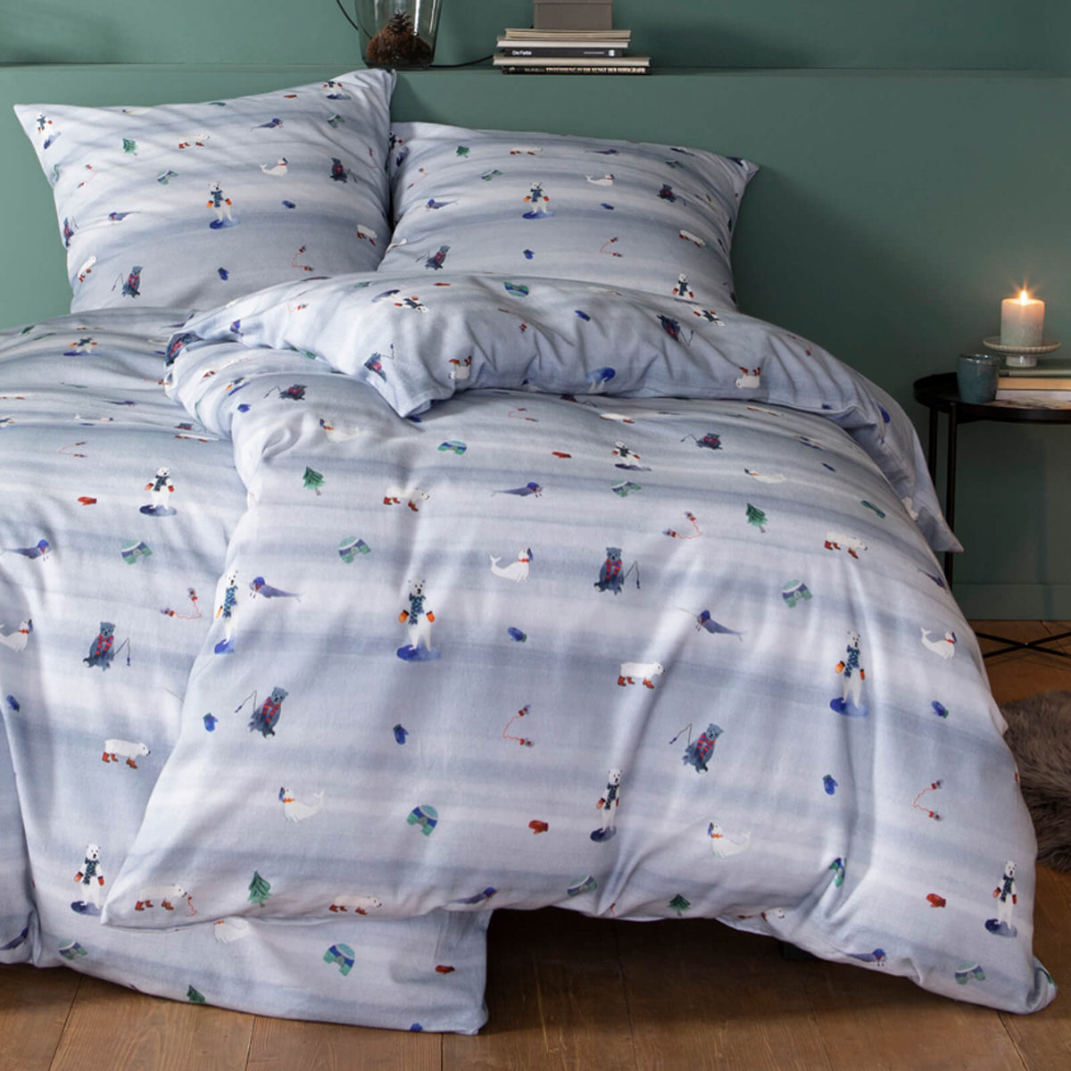 bettwaesche nordpol tiere eis