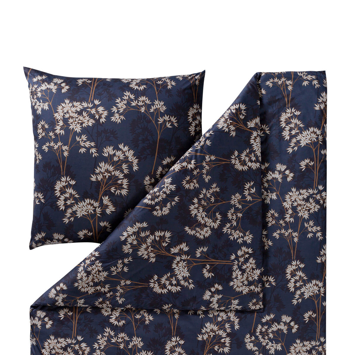 bettbezug kissenbezug floral blueten blau