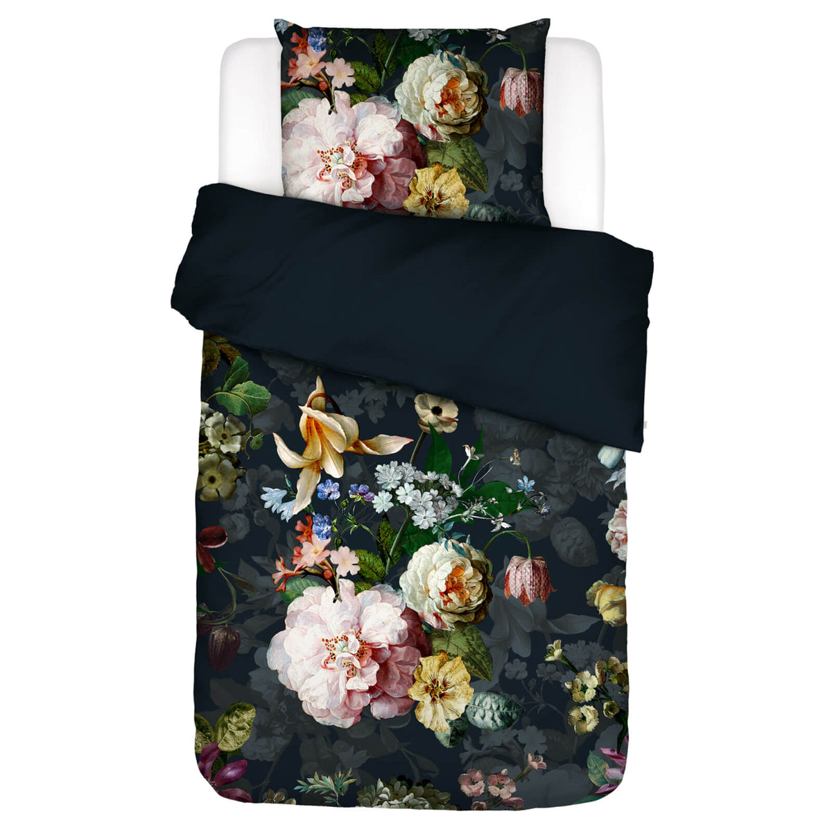 blumen blueten bettgarnitur essenza indigo blue