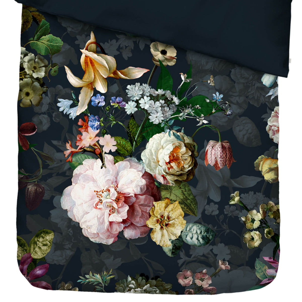 blumen blueten bettgarnitur essenza indigo blue