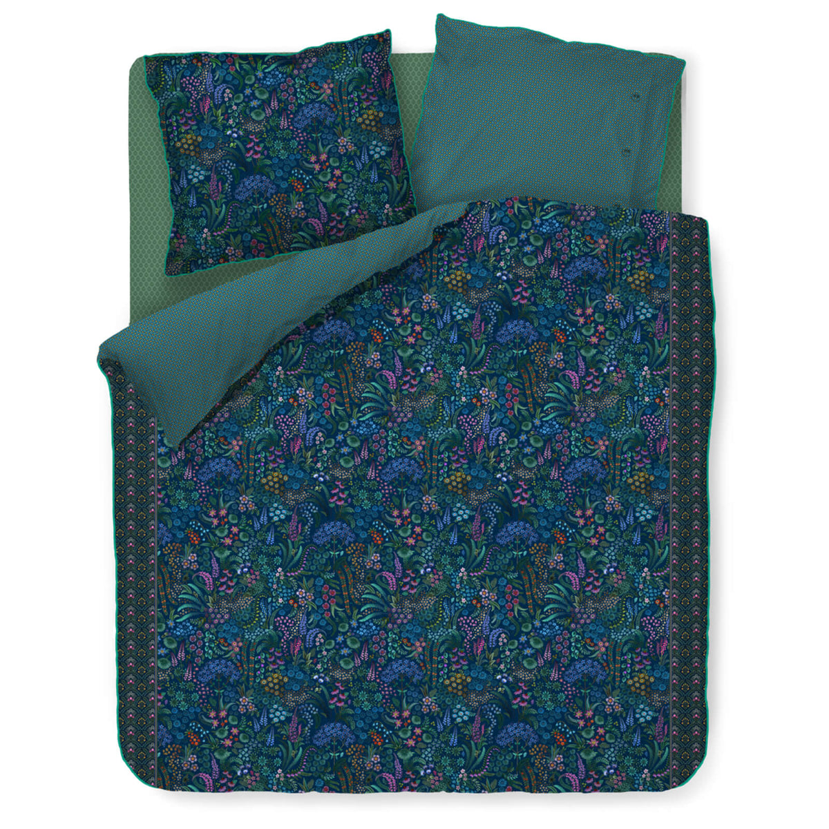 bettgarnitur bettwaesche blumen natur wendedesign