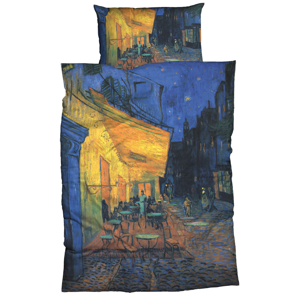 bettwaesche vincent van gogh kunstwerk malerei cafe abend