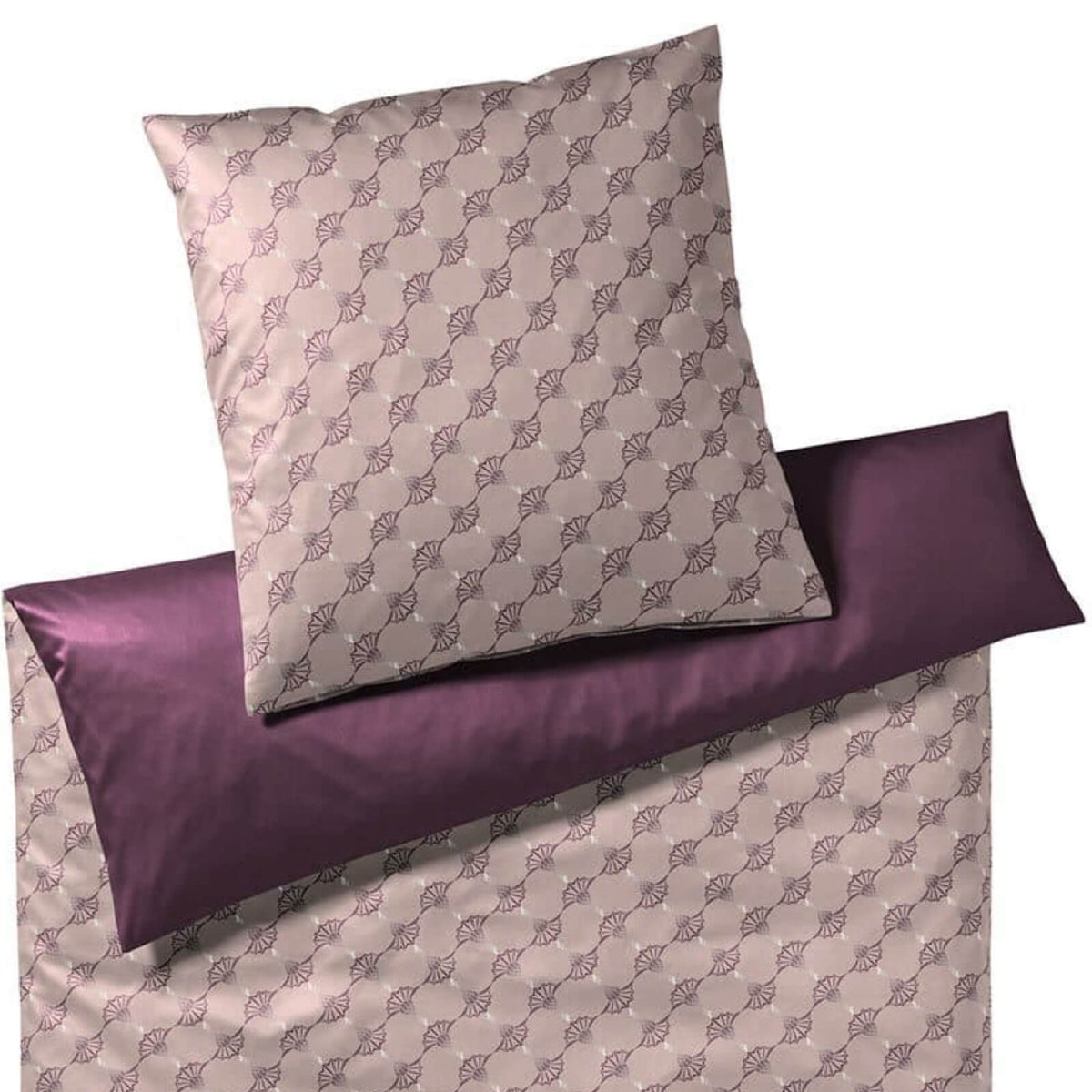bettwaesche kornblume wendeoptik beere mako satin