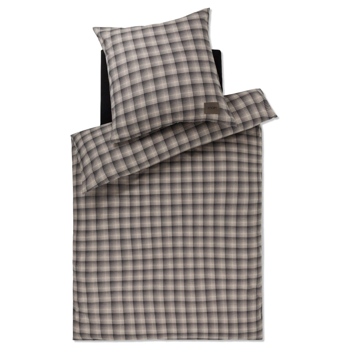 bettwaesche bettgarnitur kariert braun flanell
