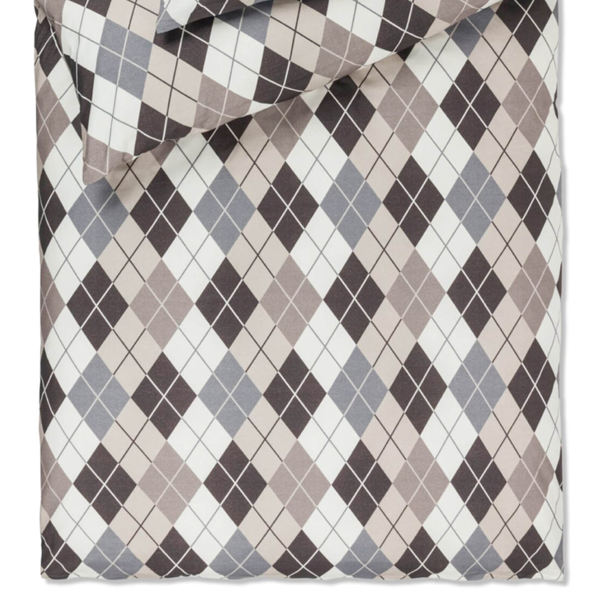 bettwaesche bettgarnitur kariert braun flanell