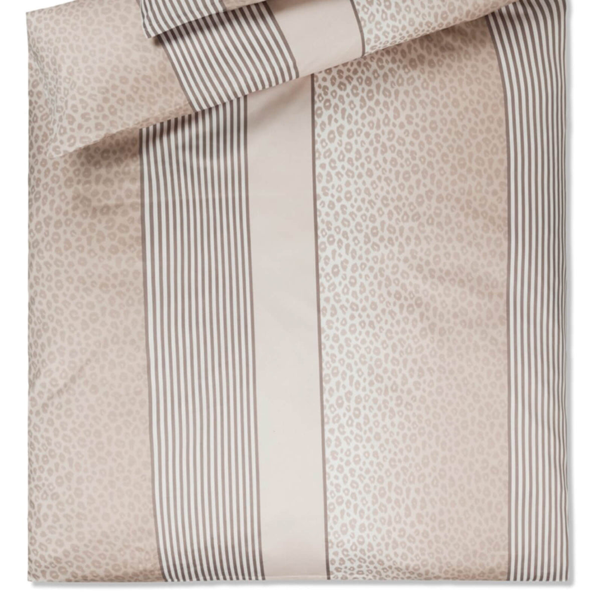 bettwaesche bettgarnitur gestreift raubtiermuster cream