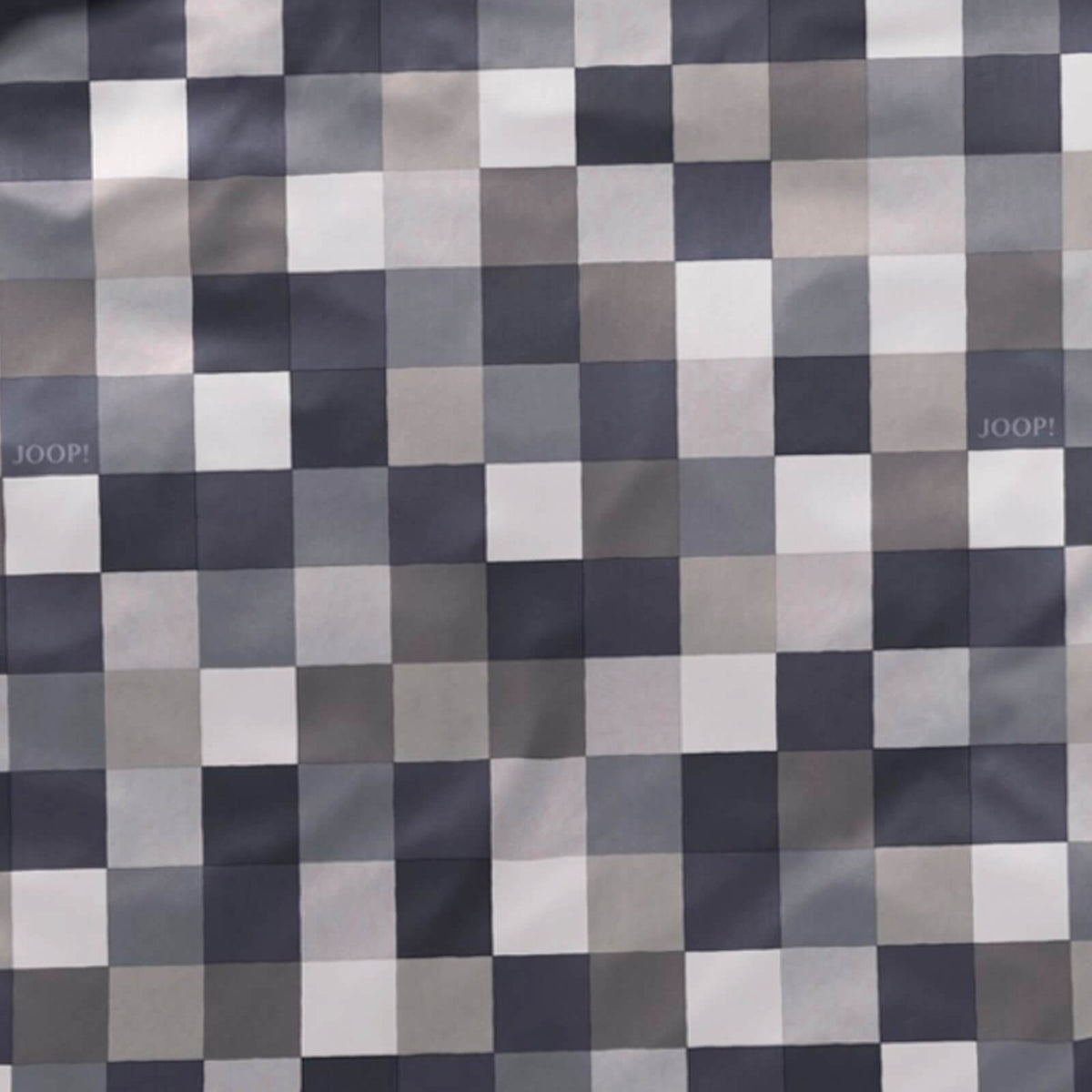 bettwaesche kaestchen grau mako satin