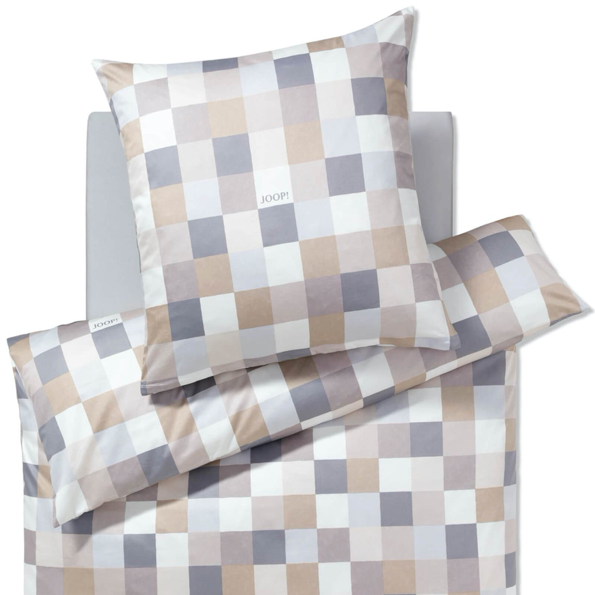 bettwaesche joop mosaic sand nude Mako Satin