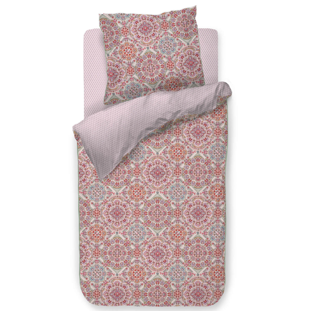 bettgarnitur bettwaesche floral gebluemt blattmuster perkal