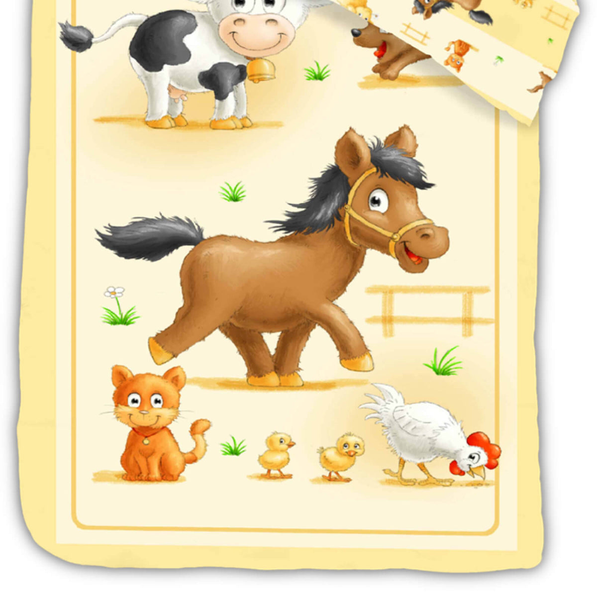bettwaesche pferd hund huhn katze